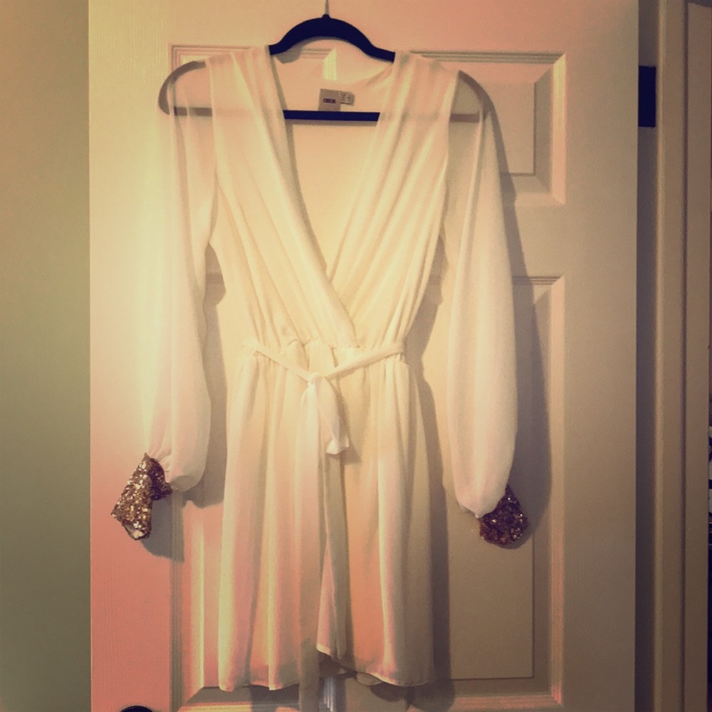 ASOS Long Sleeve White Dress Size 4
